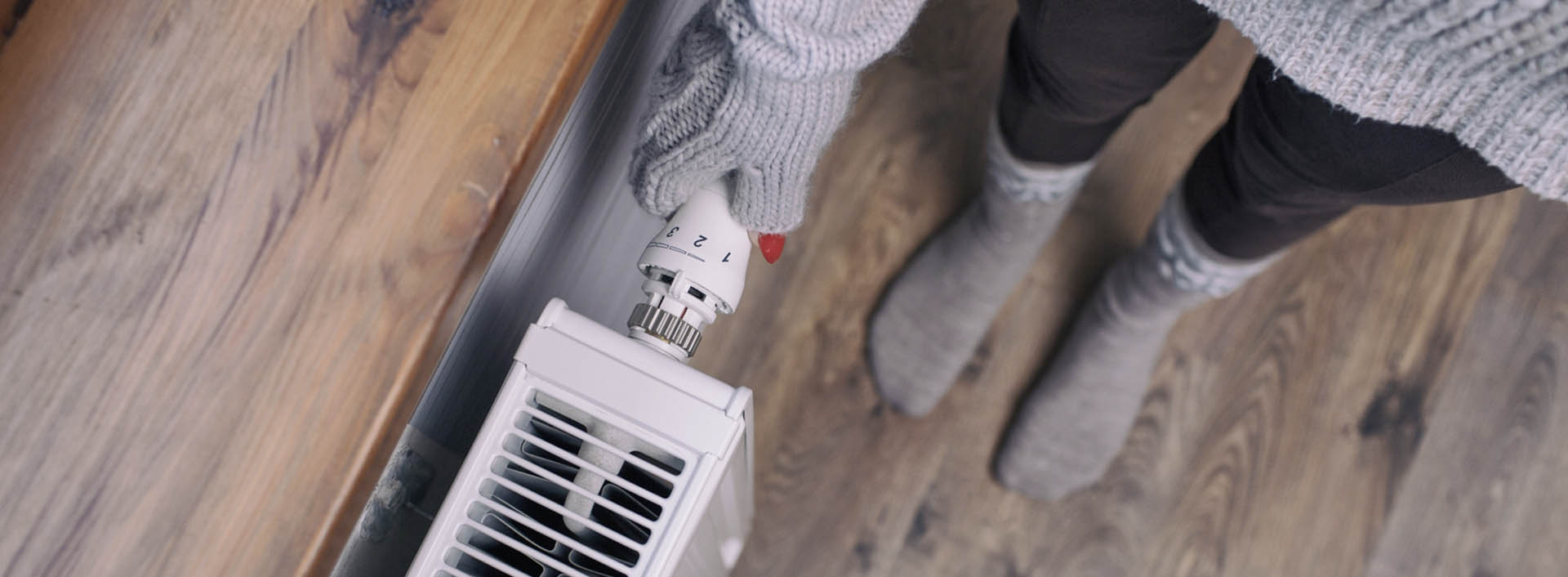 Einstellung eines Heizkörperthermostats